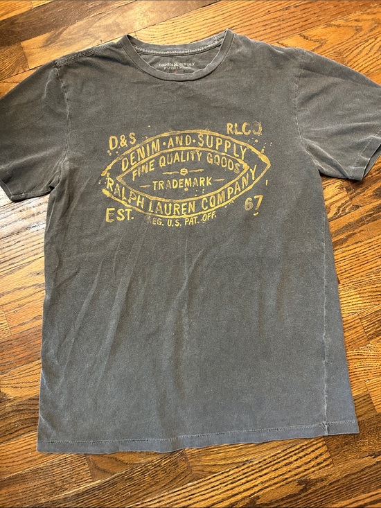 Denim & Supply Ralph Lauren Other - Denim&Supply Ralph Lauren Charcoal Short-Sleeve Tee with Yellow Graphic